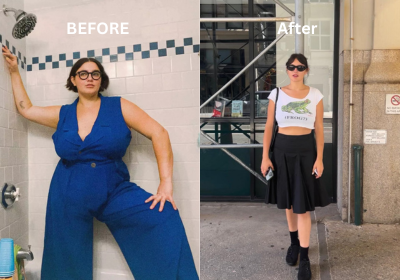 Gracie McGraw before and after her weight loss journey.